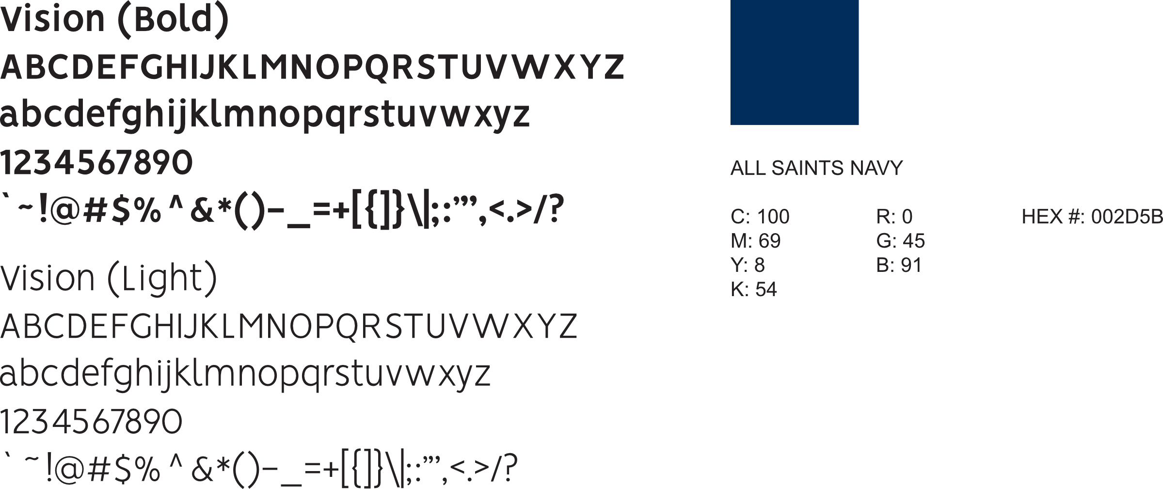 Allsaints seacliff branding fonts colours