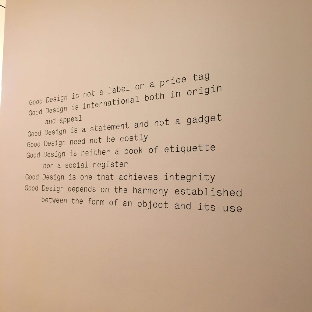 Good design MoMA quote
